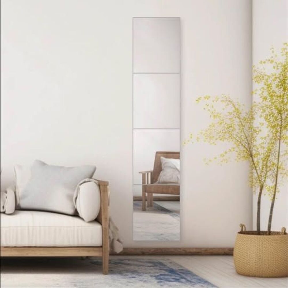 Set of 4 Frameless Square Wall Mirrors